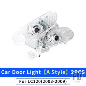 120 LC120 2003-2009 アクセサリーアップグレードしきい値カーテシランプドアライト内装部品用 - A Style-2 PCS