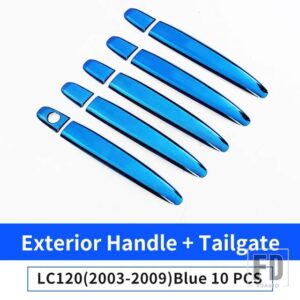 トヨタ ランドクルーザープラド 120 2003-2009 スタイリングアップグレード装飾アクセサリー LC120 FJ120 クロームドアハンドル 38930 - Blue Handle A