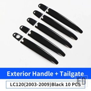 トヨタ ランドクルーザープラド 120 2003-2009 スタイリングアップグレード装飾アクセサリー LC120 FJ120 クロームドアハンドル 38930 - Black Handle A