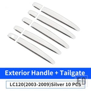 トヨタ ランドクルーザープラド 120 2003-2009 スタイリングアップグレード装飾アクセサリー LC120 FJ120 クロームドアハンドル 38930 - Silver Handle A