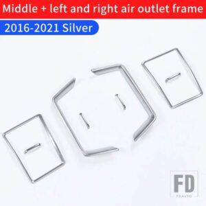 トヨタ 2008-2021 ランドクルーザー 200 J20 J2 空調エアアウトレット装飾スパンコール室内装飾用 - Silver set 2016-2021