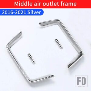 トヨタ 2008-2021 ランドクルーザー 200 J20 J2 空調エアアウトレット装飾スパンコール室内装飾用 - Silver Middle 16-21