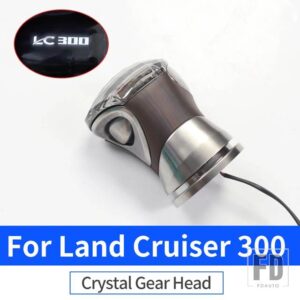 トヨタ 2021-2022-24 ランドクルーザー 300 LED クリスタルハンドルギアヘッド LC300 FJ300 J300 インテリアアップグレードアクセサリー - Peach Wood Grain