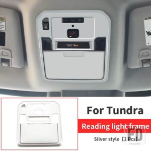 トヨタ 2022 2023 2024 タンドラ セコイア フロント リーディング ライト 装飾パネル インナーアクセサリーに - Tundra Silver