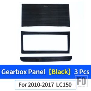 トヨタ 2010-2017 ランドクルーザープラド 150 インテリア装飾アクセサリー中央ギアボックスパネル LC150 FJ150 - Black