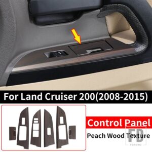 トヨタ 2008-2021 2020 ランドクルーザー 200 ピーチウッドドア装飾ステッカー LC200 FJ200 インテリアアップグレードアクセサリー - Control Panel 08-15