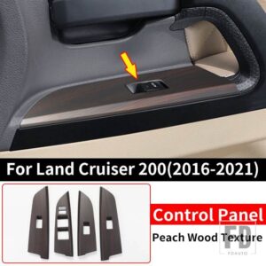 トヨタ 2008-2021 2020 ランドクルーザー 200 ピーチウッドドア装飾ステッカー LC200 FJ200 インテリアアップグレードアクセサリー - Control Panel 16-21