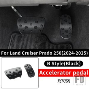 トヨタ ランドクルーザー 250 2024 1958 プラド LC250 FIRST EDITIONFJ250 スロットルフットペダルインテリアアップグレードアクセサリーチュー - B Style Black