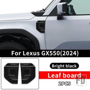 レクサス 2024 2025 GX550 GX550H ボディリーフボード装飾パネル GX 550 550H 外装アップグレードアクセサリーチューニング - Bright Black