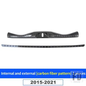 トヨタ ステンレスリアドアドアシルガードプレート アルファードヴェルファイア 30 シリーズ 2021-2015 アクセサリー MODIFICATIO - ABS Carbon fiber set