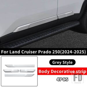 トヨタ ランドクルーザー 250 プラド LC250 2024 2025 1958 初版 FJ250 ドア装飾ストリップボディウエストラインアクセサリー - GRAY