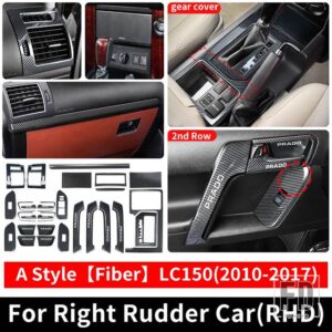 トヨタ 2010-2017 右舵車 ランドクルーザープラド 150 ギアエアベント手すり装飾カバー LC150 インテリアアクセサリー - A style Fiber RHD