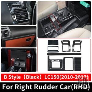 トヨタ 2010-2023 2022 右舵車 ランドクルーザープラド 150 ギアエアベント装飾カバー LC150 J150 インテリアアクセサリー - 10-2017 B Black RHD