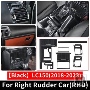 トヨタ 2010-2023 2022 右舵車 ランドクルーザープラド 150 ギアエアベント装飾カバー LC150 J150 インテリアアクセサリー - 2018-2023 Black RHD