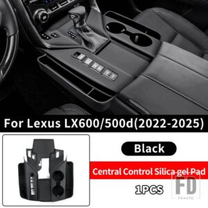 レクサス 2022-2025 2024 LX600 LX500D センターコンソール収納スリーブギアカバー LX 600 インテリアアップグレードアクセサリー - Black