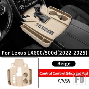 レクサス 2022-2025 2024 LX600 LX500D センターコンソール収納スリーブギアカバー LX 600 インテリアアップグレードアクセサリー - Beige