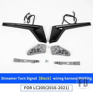 トヨタ ダイナミック LED ウィンカーライト ランドクルーザー 200 LC200 2016-2021 アップグレードアクセサリーデイタイムランニングランプ - Black