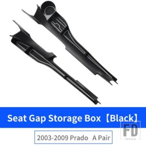 トヨタ カップホルダーシートギャップ収納ボックス ランドクルーズプラド 120 LC120 FJ120 2009-2003 ギアボックスアップグレードインナーアク - 2003-2009 Black
