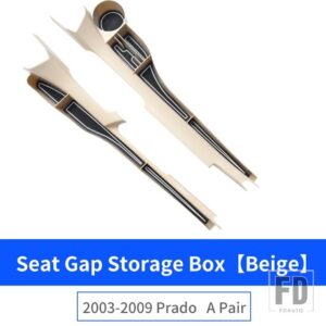 トヨタ カップホルダーシートギャップ収納ボックス ランドクルーズプラド 120 LC120 FJ120 2009-2003 ギアボックスアップグレードインナーアク - 2003-2009 Beige