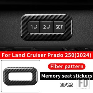 トヨタ ランドクルーザー 250 2024 1958 プラド LC250 初版 FJ250 メモリーシートボタン装飾カバーインテリアアクセサリー - Fiber pattern