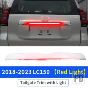 トヨタ ランドクルーザープラド 150 LC150 2014-2023 外装アップグレード装飾アクセサリーリアドア LED ライトブレーキハザードランプ - 2018-2023 Red Light