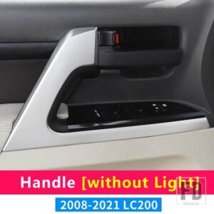 トヨタ LED ハンドル ランドクルーザー 200 インテリアカーキットアクセサリー FJ200/LC200 装飾アンビエンスライト - Silver Logo