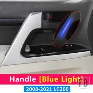 トヨタ LED ハンドル ランドクルーザー 200 インテリアカーキットアクセサリー FJ200/LC200 装飾アンビエンスライト - Silver-Blue Light
