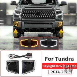 トヨタ 2014-2024 タンドラデイドライビングランプ LED ダイナミックウィンカーフォグランプアクセサリー 2020-23 - Tundra 2014-2017
