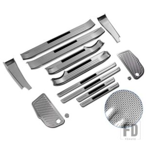 トヨタ ランドクルーザー 200 LC200 2008-2021 チューニング室内装飾アクセサリーステンレスしきい値 2020 - Particle pattern4