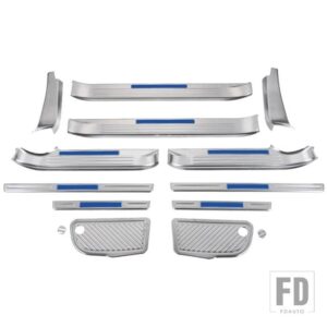 トヨタ ランドクルーザー 200 LC200 2008-2021 チューニング室内装飾アクセサリーステンレスしきい値 2020 - Silver