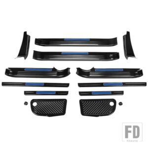 トヨタ ランドクルーザー 200 LC200 2008-2021 チューニング室内装飾アクセサリーステンレスしきい値 2020 - Black