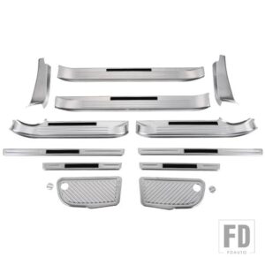 トヨタ ランドクルーザー 200 LC200 2008-2021 チューニング室内装飾アクセサリーステンレスしきい値 2020 - Silver3