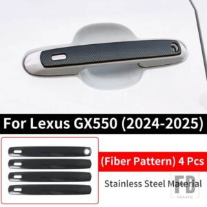 レクサス GX550 GX550H 2024 2025 外装ドアハンドル装飾クロームスパンコールGX 550 アップグレードアクセサリーチューニング - Fiber pattern