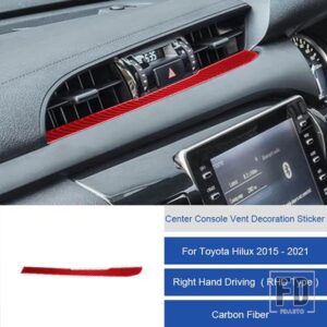 トヨタ ハイラックス 2015-2021 カーボンセンターコンソールベントステッカートリムカバー装飾ステッカー - 27 RHD2