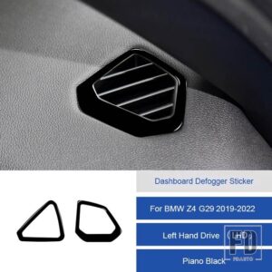 BMW Z4 G29 2019 2020 2121 2022 カーボンインテリアダッシュボードデフォッガーエアベントアウトレットステッカーフレームトリムストリップカ - 16C LHD