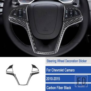 シボレー ステアリングホイールトリムカーボンステッカーカマロ 2010-15 ACCESSORI - D9