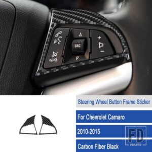 シボレー ステアリングホイールトリムカーボンステッカーカマロ 2010-15 ACCESSORI - D1