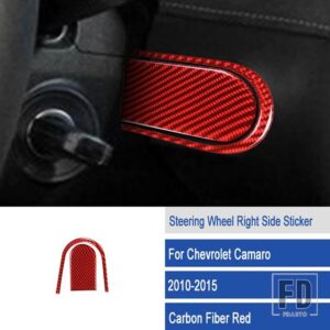 シボレー ステアリングホイールトリムカーボンステッカーカマロ 2010-15 ACCESSORI - D6