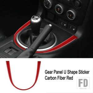 マツダ LHD RHD MX-5 ミアータ NC 2009-2015 アクセサリーカーボンステッカーギアシフトパネルカバーインテリアトリム - C6