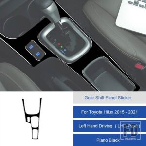 トヨタ ハイラックス 2015-2021 カーボン中央制御ギアシフトパネルトリムカバーカーインテリアアクセサリー装飾ステッカー - 2C LHD