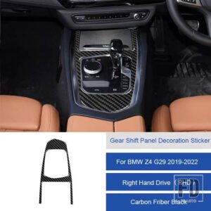 BMW Z4 G29 2019 2020 2121 2022 カーボンインテリアギアシフトパネル装飾トリムステッカーストリップカバー ACCESSORIESS - 4A RHD