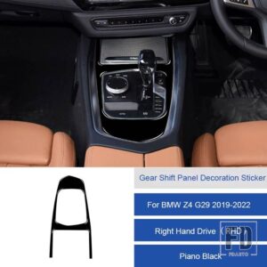 BMW Z4 G29 2019 2020 2121 2022 カーボンインテリアギアシフトパネル装飾トリムステッカーストリップカバー ACCESSORIESS - 4C RHD