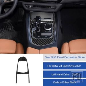 BMW Z4 G29 2019 2020 2121 2022 カーボンインテリアギアシフトパネル装飾トリムステッカーストリップカバー ACCESSORIESS - 3A LHD