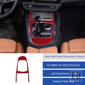 BMW Z4 G29 2019 2020 2121 2022 カーボンインテリアギアシフトパネル装飾トリムステッカーストリップカバー ACCESSORIESS - 3B LHD