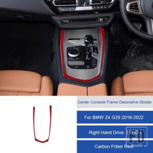 BMW Z4 G29 2019 2020 2121 2022 カーボンインテリアカーセンターコンソールフレームトリムステッカーストリップカバー自動車 ACCESSORIESS - 8B RHD