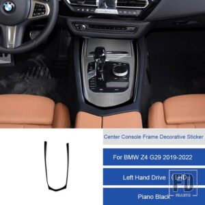 BMW Z4 G29 2019 2020 2121 2022 カーボンインテリアカーセンターコンソールフレームトリムステッカーストリップカバー自動車 ACCESSORIESS - 7C LHD
