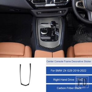 BMW Z4 G29 2019 2020 2121 2022 カーボンインテリアカーセンターコンソールフレームトリムステッカーストリップカバー自動車 ACCESSORIESS - 8A RHD