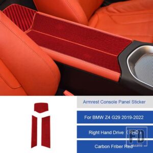BMW Z4 G29 2019 2020 2121 2022 カーボンインテリアアームレストボックスパネルトリムステッカーストリップカバー自動車 ACCESSORIESS - 6B RHD