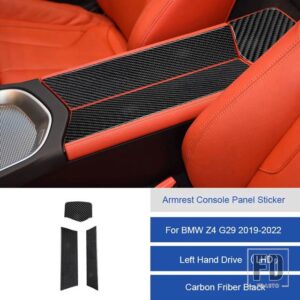 BMW Z4 G29 2019 2020 2121 2022 カーボンインテリアアームレストボックスパネルトリムステッカーストリップカバー自動車 ACCESSORIESS - 5A LHD