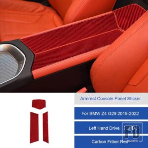 BMW Z4 G29 2019 2020 2121 2022 カーボンインテリアアームレストボックスパネルトリムステッカーストリップカバー自動車 ACCESSORIESS - 5B LHD